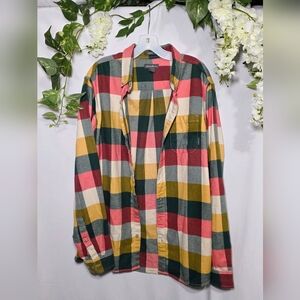 Eddie Bauer TALL Men's Plaid Casual Button Down Shirt